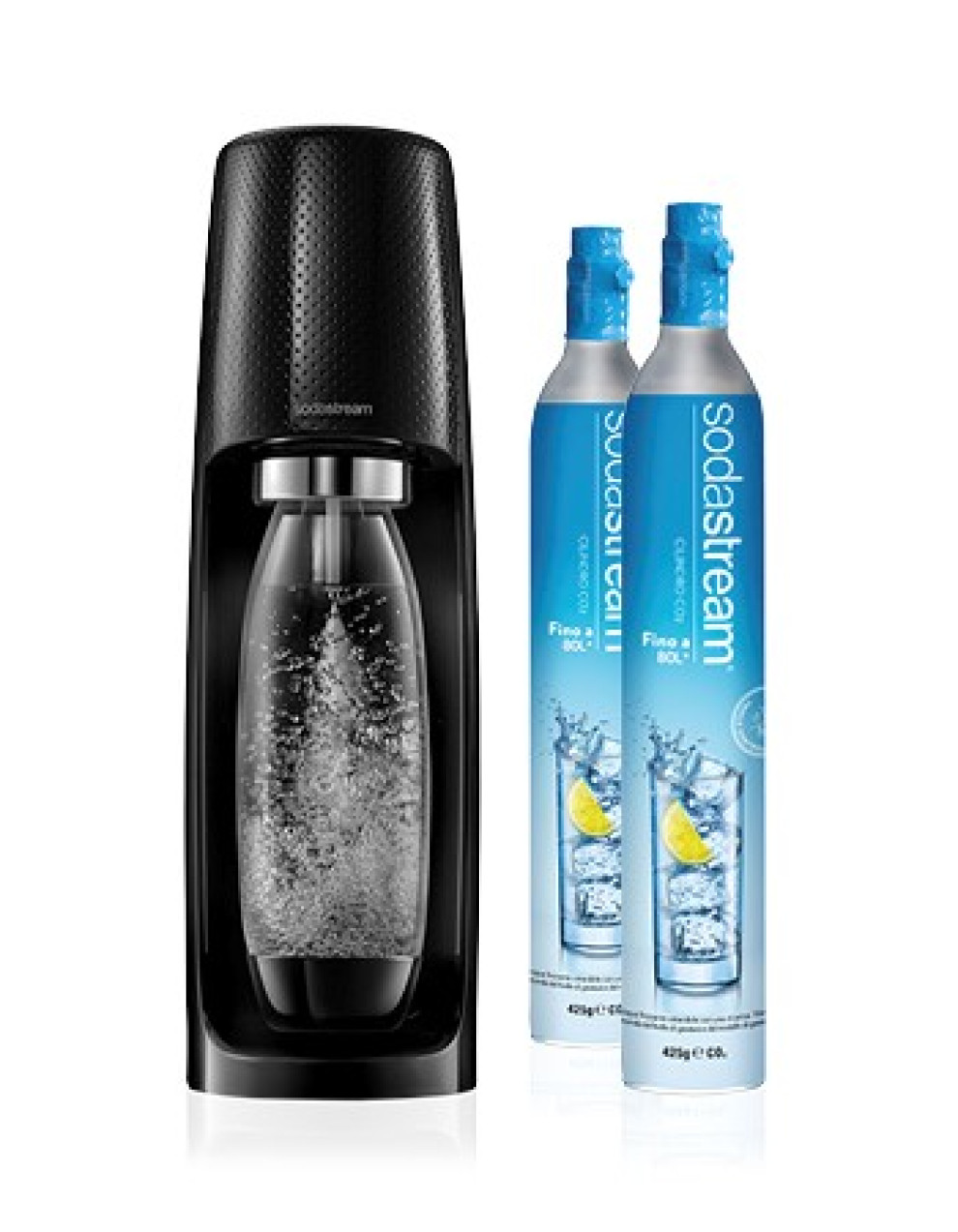 Gasatore Sodastream Spirit Rosso + 2 Concentrati al Gusto Frutti