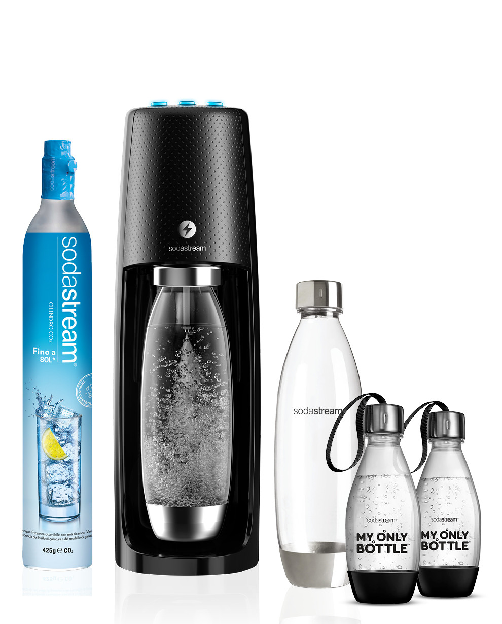 Gasatore Sodastream Spirit Rosso + 2 Concentrati al Gusto Frutti