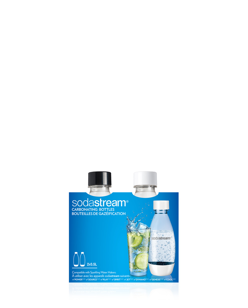 2 Bottiglie 0,5 Litri Fuse riutilizzabili gasatore d'acqua Sodastream,  offerta vendita online