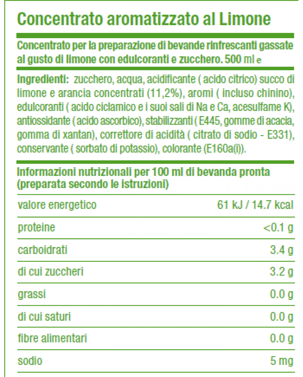 SODASTREAM Aroma concentrato limonata 500 ml + Aroma concentrato