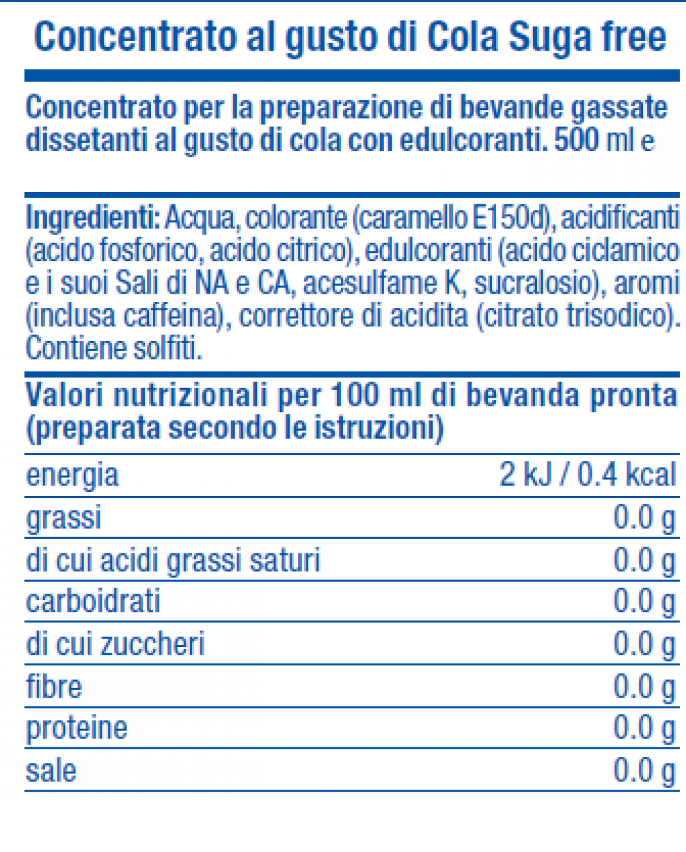 Sodastream Concentrato Cola, 440 ml - Piccantino Shop Online Italia