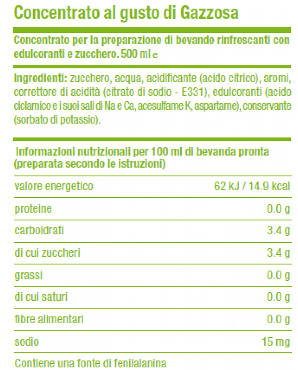 Sodastream, Concentrato per la preparazione di bibite al gusto di Cola,  500ml : : Alimentari e cura della casa