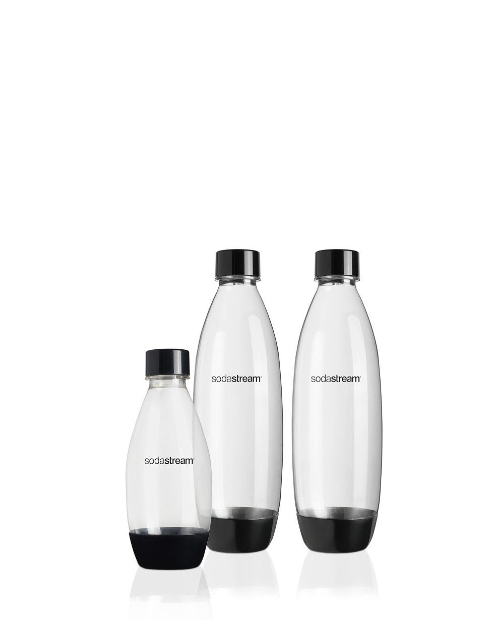 Bottiglie Soda stream in PET 0,5 litri bianco e nero kit da 2