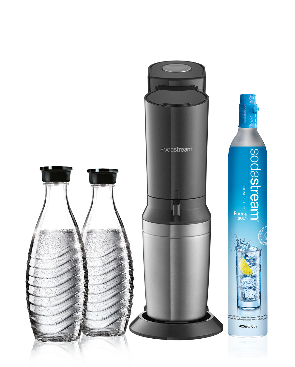 Sodastream 1741200490 Accessorio e ricarica per gasatore Bottiglia di  carbonatazione trasparente/Nero