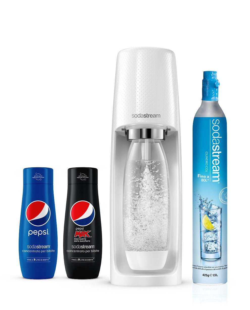 Gasatore SodaStream One Touch e 2 Concentrati Pepsi