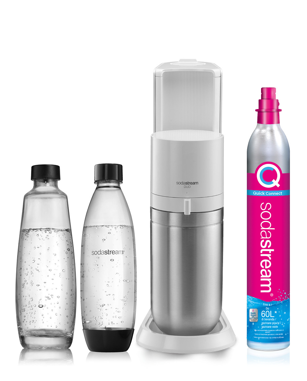 SODASTREAM Gasatore acqua Capacità 1 Litro + Bottiglia colore Bianco  TERRAWHPAK