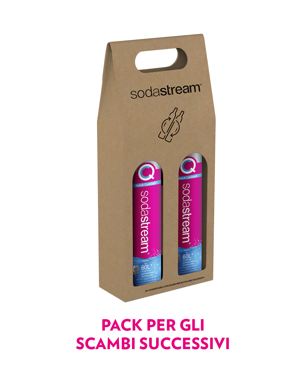 Confezione da 2 contenitori di ricarica SodaStream Italy