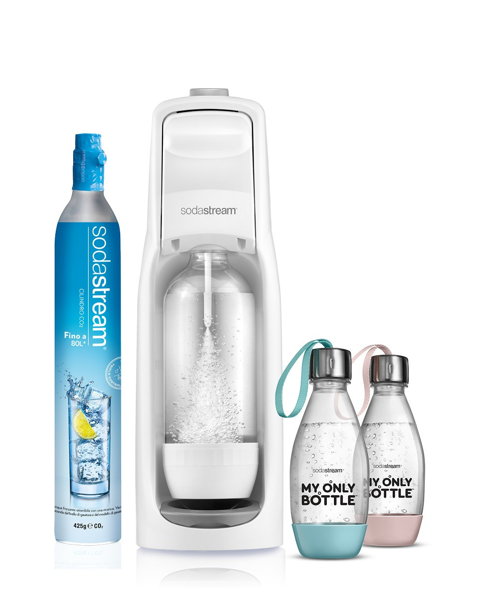 SODASTREAM KIT GASATORE + BOTTIGLIE SODASTREAM JET MEGAPACK