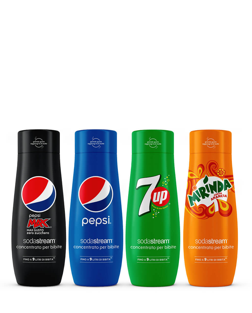 4-Pack Pepsi + Pepsi Max + 7Up + Mirinda | SodaStream