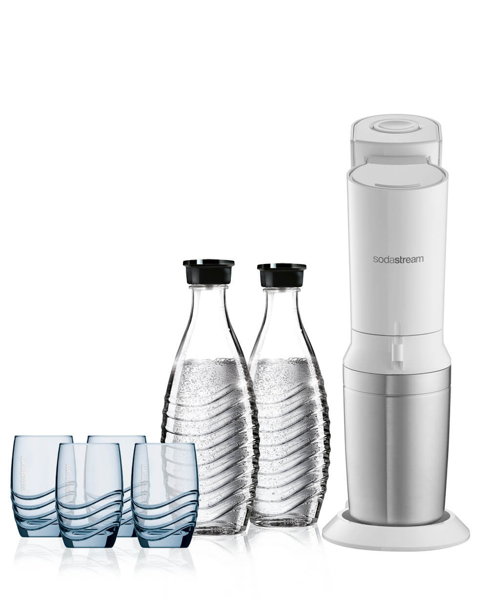 Gasatore Sodastream Crystal Bianco con bombola CO2 e bottiglia in