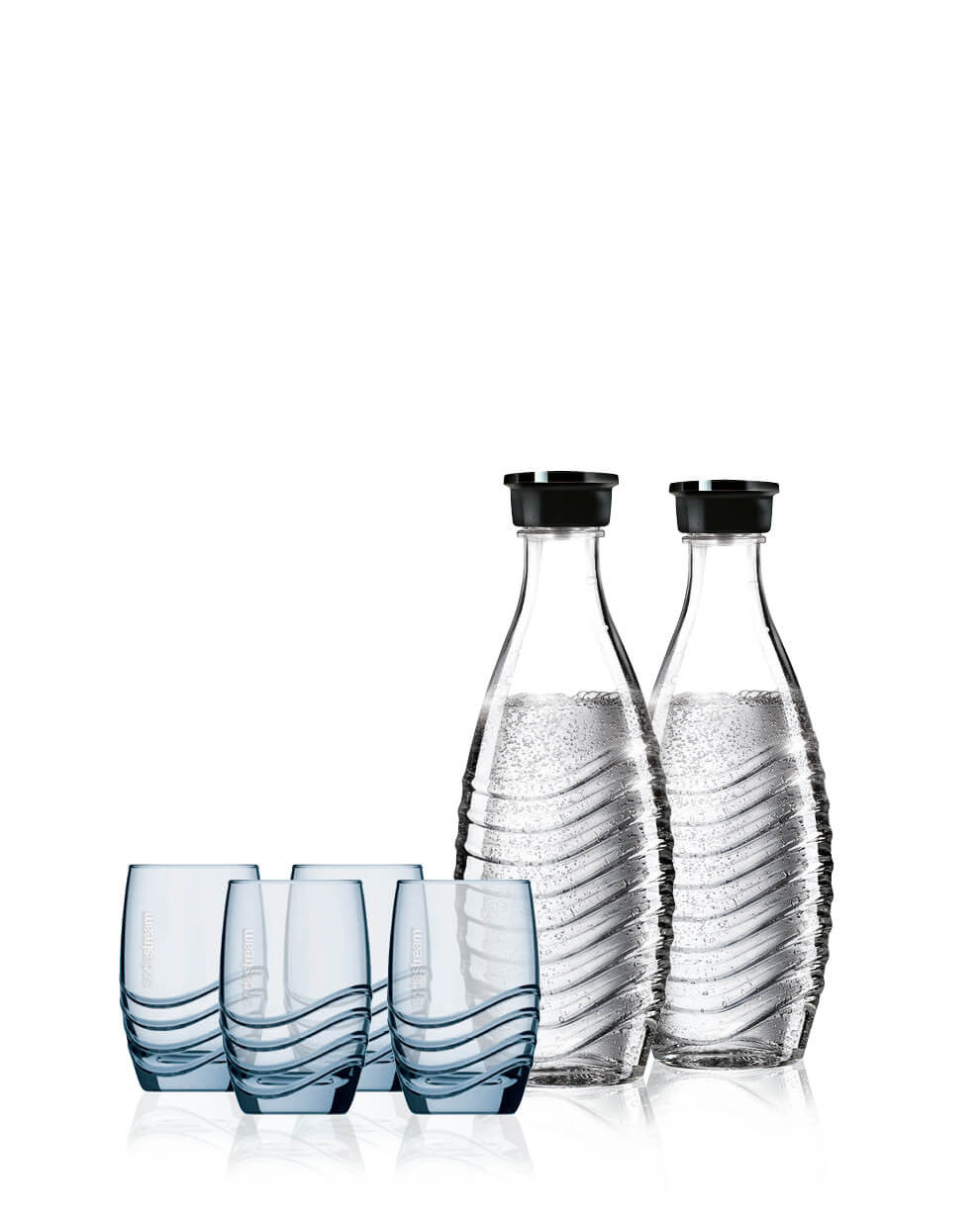 Set di 2 bottiglie in vetro per modelli CRYSTAL e PENGUIN SODASTREAM